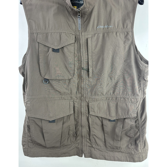 Eddie Bauer Travex Vest Multi Pocket Utility Outdoor Full Zip Ripstop Mens Large - Picture 3 of 12